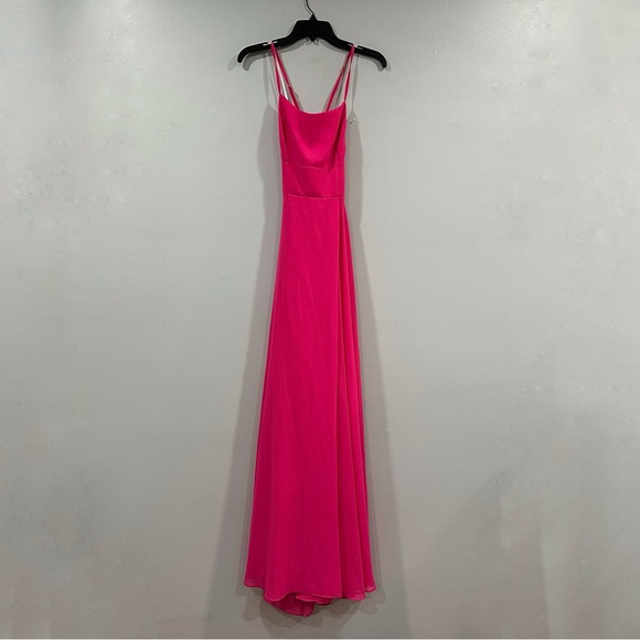 Lulu’s Dreamy Romance Pink Backless Maxi Dress Size M NWOT - Picture 3 of 10